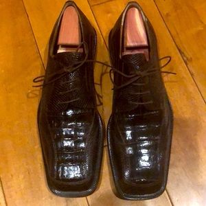 DAVID EDEN SAMPLE LIZARD & CROCODILE MEN DRESS SHOES